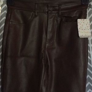 Free People brown skinny pants